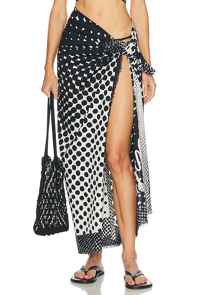 Haltone Wiggle Dot Pareo Sarong