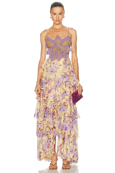 Peony Butterfly Maxi Dress